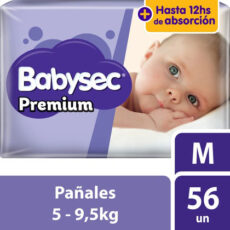 PAÑALES TALLA M 5 - 9.5KG 12HRS DE ABSORCIÓN (56 UNIDADES)