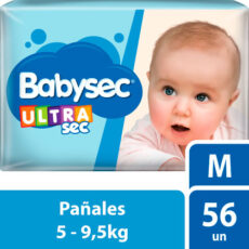 PAÑALES ULTRA SEC TALLA M 5 - 9,5KG (56 UNIDADES)