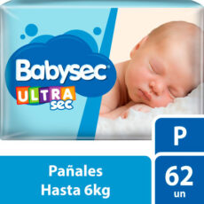 PAÑALES ULTRA SEC TALLA P HASTA 6KG (62 UNIDADES)