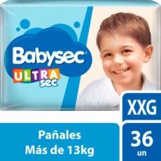 PAÑALES ULTRA SEC TALLA XXG MAS DE 13KG (36 UNIDADES)